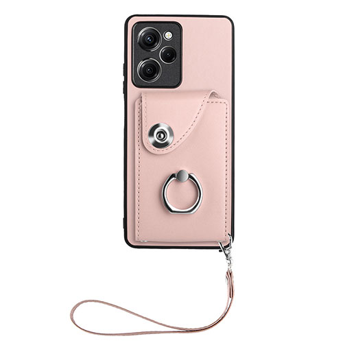 Soft Silicone Gel Leather Snap On Case Cover BF1 for Xiaomi Redmi Note 12 Pro Speed 5G Rose Gold