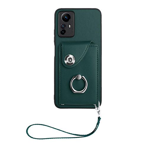 Soft Silicone Gel Leather Snap On Case Cover BF1 for Xiaomi Redmi Note 12S Midnight Green