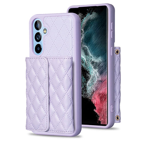 Soft Silicone Gel Leather Snap On Case Cover BF3 for Samsung Galaxy Quantum4 5G Clove Purple