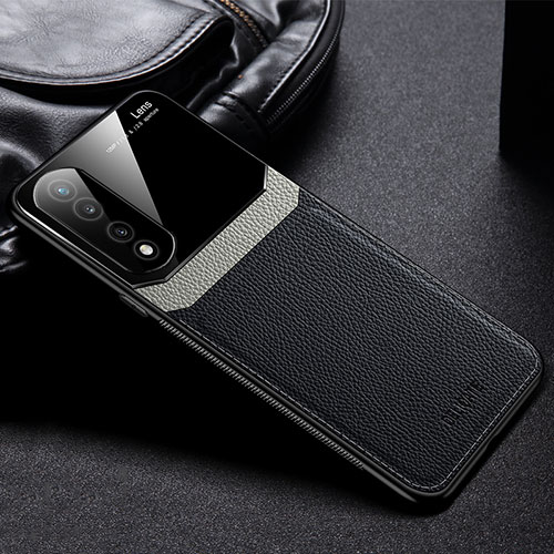 Soft Silicone Gel Leather Snap On Case Cover FL1 for Huawei Honor 70 Pro+ Plus 5G Black