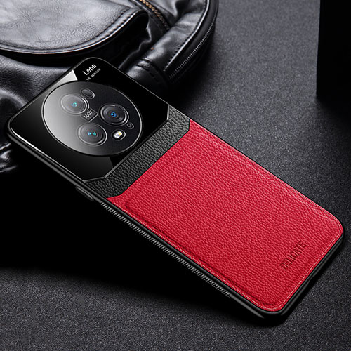 Soft Silicone Gel Leather Snap On Case Cover FL1 for Huawei Honor Magic5 Pro 5G Red