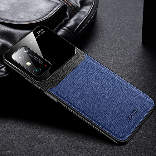 Soft Silicone Gel Leather Snap On Case Cover FL1 for Huawei Honor X10 Max 5G Blue