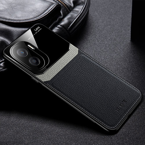 Soft Silicone Gel Leather Snap On Case Cover FL1 for Huawei Honor X40i 5G Black