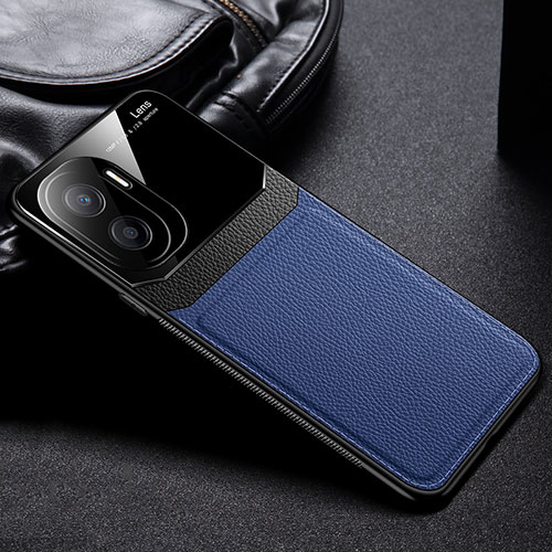 Soft Silicone Gel Leather Snap On Case Cover FL1 for Huawei Honor X40i 5G Blue