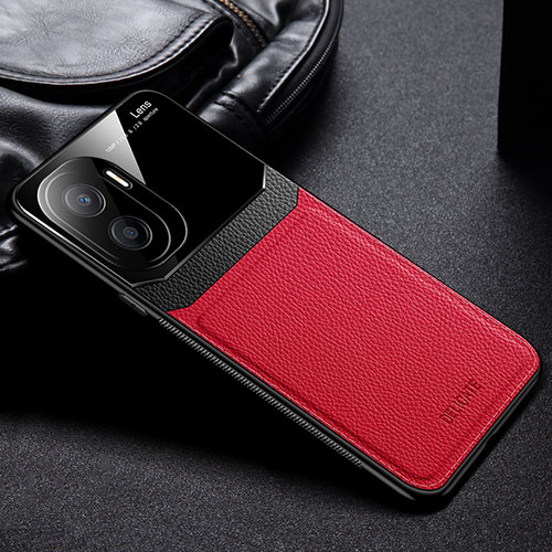 Soft Silicone Gel Leather Snap On Case Cover FL1 for Huawei Honor X40i 5G Red