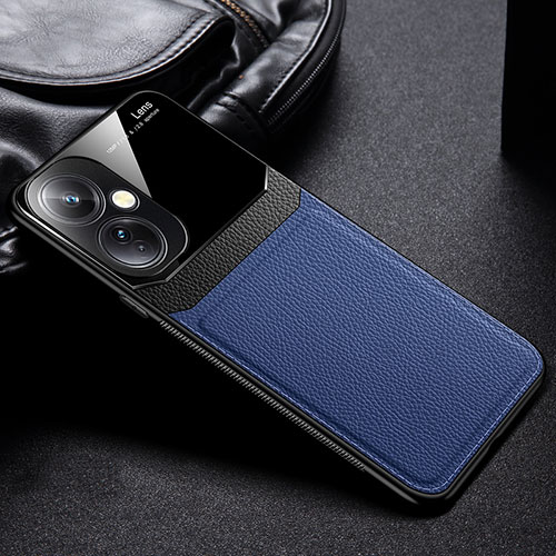 Soft Silicone Gel Leather Snap On Case Cover FL1 for OnePlus Nord CE 3 Lite 5G Blue