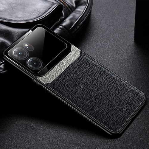 Soft Silicone Gel Leather Snap On Case Cover FL1 for Oppo K10 5G Black