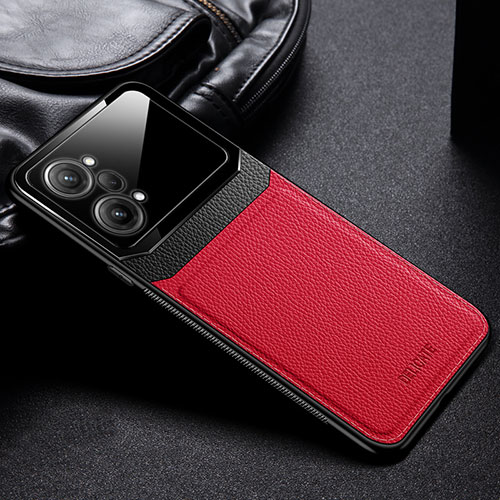 Soft Silicone Gel Leather Snap On Case Cover FL1 for Oppo K10 Pro 5G Red