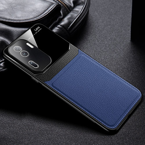 Soft Silicone Gel Leather Snap On Case Cover FL1 for Oppo Reno11 Pro 5G Blue