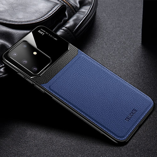 Soft Silicone Gel Leather Snap On Case Cover FL1 for Samsung Galaxy S10 Lite Blue