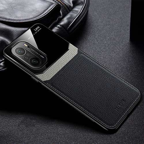 Soft Silicone Gel Leather Snap On Case Cover FL1 for Xiaomi Mi 11X 5G Black