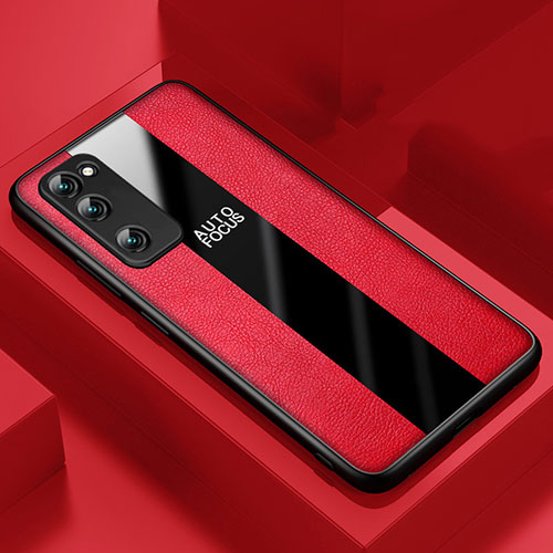 Soft Silicone Gel Leather Snap On Case Cover for Huawei Honor 30 Lite 5G Red