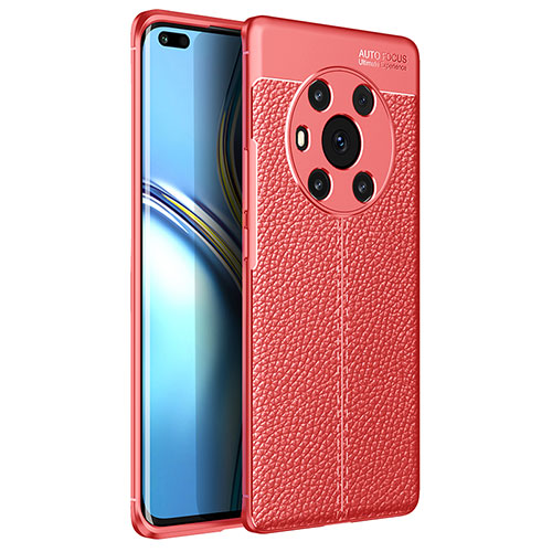 Soft Silicone Gel Leather Snap On Case Cover for Huawei Honor Magic3 5G Red