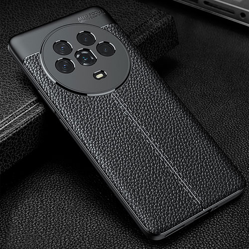 Soft Silicone Gel Leather Snap On Case Cover for Huawei Honor Magic4 5G Black