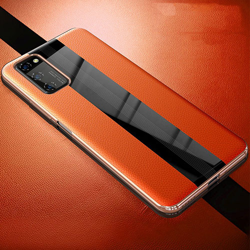 Soft Silicone Gel Leather Snap On Case Cover for Huawei Honor V30 Pro 5G Orange