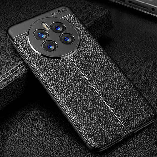 Soft Silicone Gel Leather Snap On Case Cover for Huawei Mate 50E Black