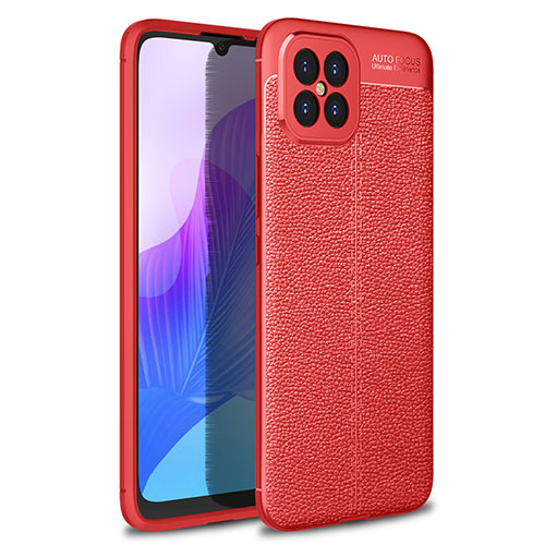 Soft Silicone Gel Leather Snap On Case Cover for Huawei Nova 8 SE 5G Red