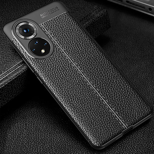 Soft Silicone Gel Leather Snap On Case Cover for Huawei Nova 9 Black