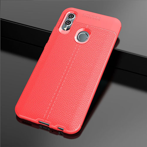 Soft Silicone Gel Leather Snap On Case Cover for Huawei P Smart (2019) Red