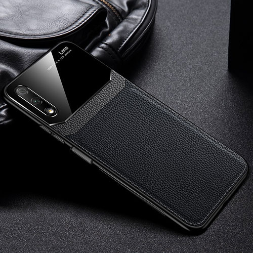 Soft Silicone Gel Leather Snap On Case Cover for Huawei P Smart Z (2019) Black