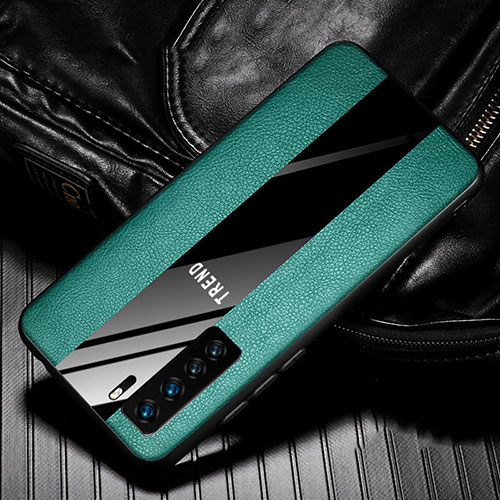 Soft Silicone Gel Leather Snap On Case Cover for Huawei P40 Lite 5G Green