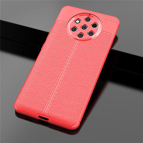 Soft Silicone Gel Leather Snap On Case Cover for Nokia 9 PureView Red