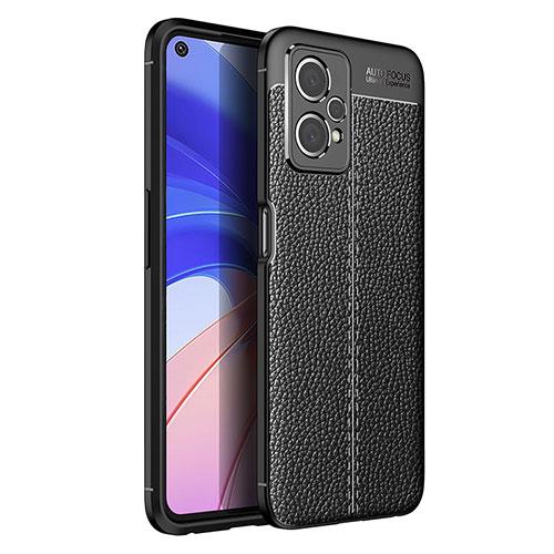 Soft Silicone Gel Leather Snap On Case Cover for Realme V25 5G Black