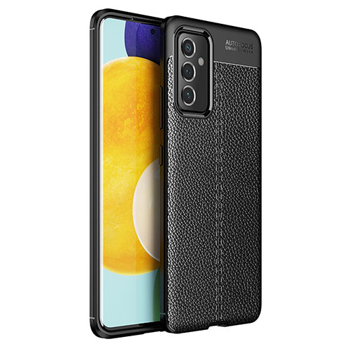 Soft Silicone Gel Leather Snap On Case Cover for Samsung Galaxy A34 5G Black