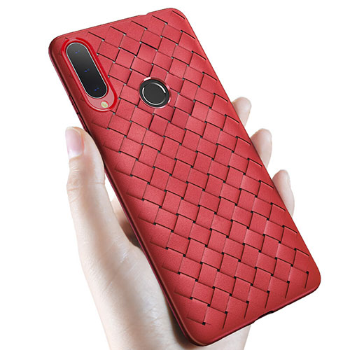 Soft Silicone Gel Leather Snap On Case Cover for Samsung Galaxy A70S Red