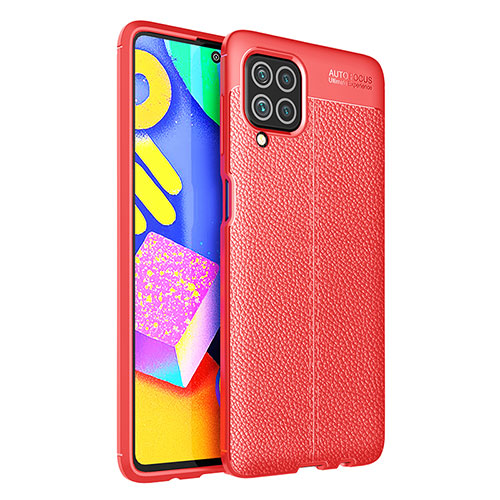 Soft Silicone Gel Leather Snap On Case Cover for Samsung Galaxy M62 4G Red