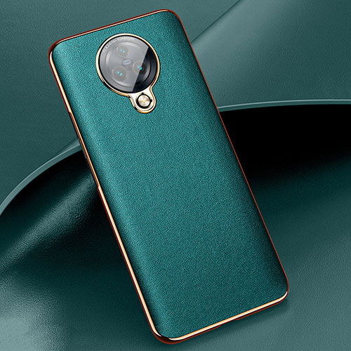 Soft Silicone Gel Leather Snap On Case Cover for Vivo Nex 3 Green