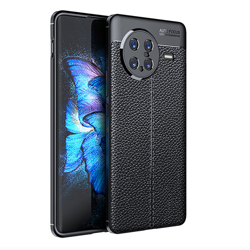 Soft Silicone Gel Leather Snap On Case Cover for Vivo X Note Black