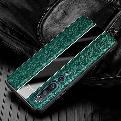 Soft Silicone Gel Leather Snap On Case Cover for Xiaomi Mi 10 Pro Green