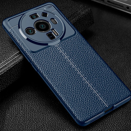 Soft Silicone Gel Leather Snap On Case Cover for Xiaomi Mi 12S Ultra 5G Blue