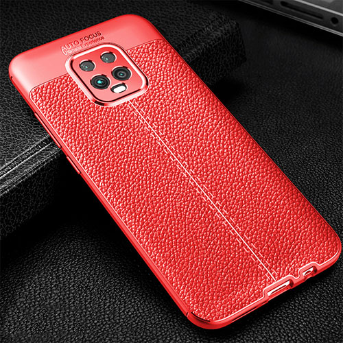 Soft Silicone Gel Leather Snap On Case Cover for Xiaomi Redmi 10X Pro 5G Red