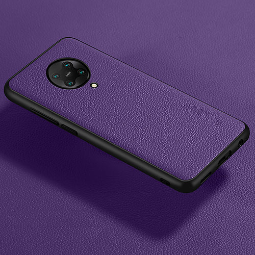 Soft Silicone Gel Leather Snap On Case Cover for Xiaomi Redmi K30 Pro Zoom Purple