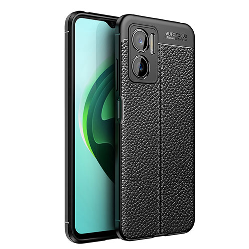 Soft Silicone Gel Leather Snap On Case Cover for Xiaomi Redmi Note 11E 5G Black