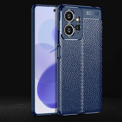 Soft Silicone Gel Leather Snap On Case Cover for Xiaomi Redmi Note 12 4G Blue