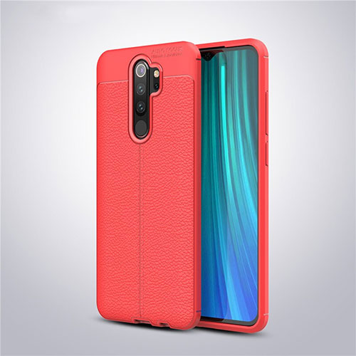 Soft Silicone Gel Leather Snap On Case Cover for Xiaomi Redmi Note 8 Pro Red