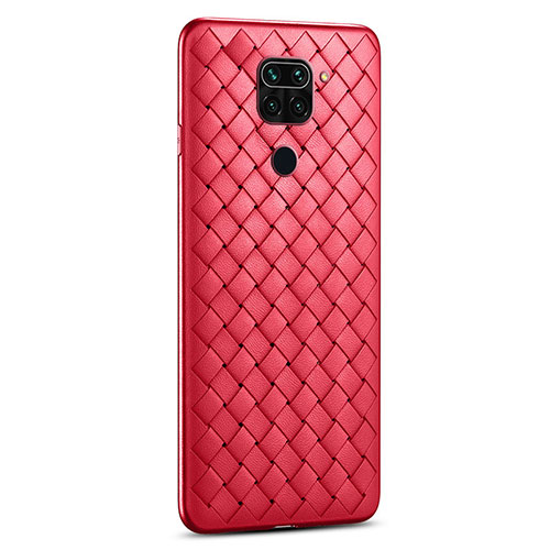 Soft Silicone Gel Leather Snap On Case Cover for Xiaomi Redmi Note 9 Red