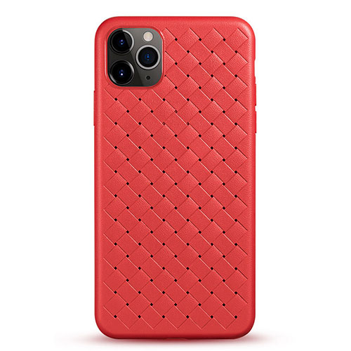 Soft Silicone Gel Leather Snap On Case Cover G01 for Apple iPhone 11 Pro Max Red