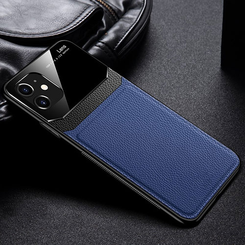 Soft Silicone Gel Leather Snap On Case Cover H02 for Apple iPhone 11 Blue