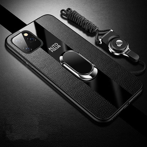 Soft Silicone Gel Leather Snap On Case Cover H02 for Apple iPhone 11 Pro Max Black