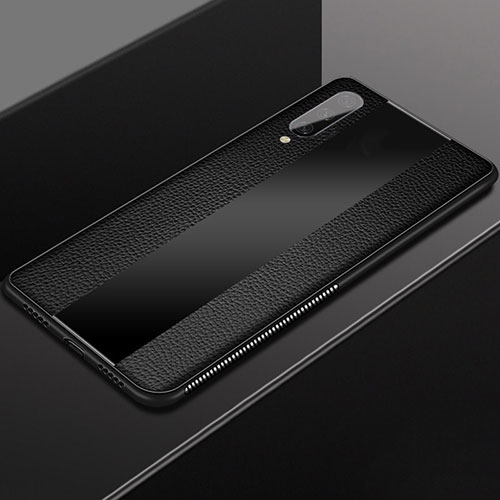 Soft Silicone Gel Leather Snap On Case Cover H02 for Xiaomi Mi A3 Black