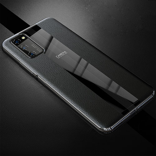 Soft Silicone Gel Leather Snap On Case Cover H03 for Huawei Honor V30 Pro 5G Black
