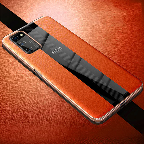 Soft Silicone Gel Leather Snap On Case Cover H03 for Huawei Honor View 30 Pro 5G Orange