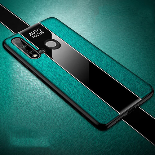 Soft Silicone Gel Leather Snap On Case Cover H03 for Huawei Nova 5i Green