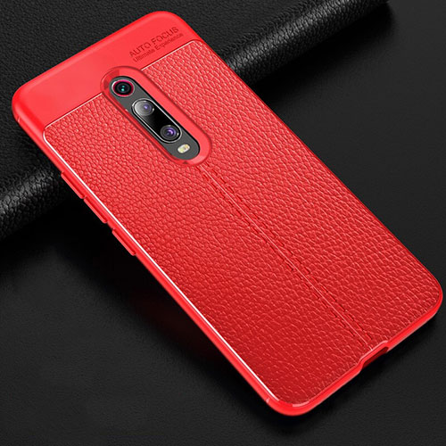 Soft Silicone Gel Leather Snap On Case Cover H03 for Xiaomi Mi 9T Pro Red