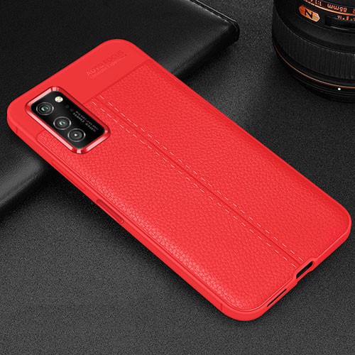 Soft Silicone Gel Leather Snap On Case Cover H05 for Huawei Honor V30 5G Red