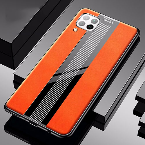 Soft Silicone Gel Leather Snap On Case Cover H05 for Huawei Nova 6 SE Orange